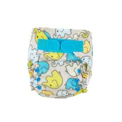 Ecopipo - Pañal Ecológico Reutilizable Unitalla Estampado Elefantes Celestes