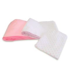 Sweetie - Sábanas Para Cuna 3 Piezas Blanco Estrellas