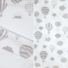 Set de Cuna Algodón Estampado Gris Globos - Blauhouse