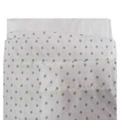 Juego de Sábanas Estrellas Gris para Pack and Play - Sweetie
