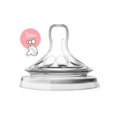 Pack 2 Tetinas para Bebé de 3m+ Tetinas Avent Natural 2.0 de Flujo Variable