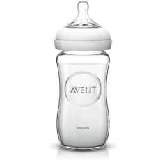 Avent - Biberón de Vidrio para Bebé de 240ml / 8oz Natural Antiguo