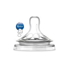 Philips Avent - SCF656/27 Tetina Natural para líquidos espesos 6m+ x2 unidades