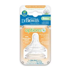 Pack 2 Tetinas para Bebé Options B/Ancha Corte en Y 9m+ Tetinas Dr. Brown’s