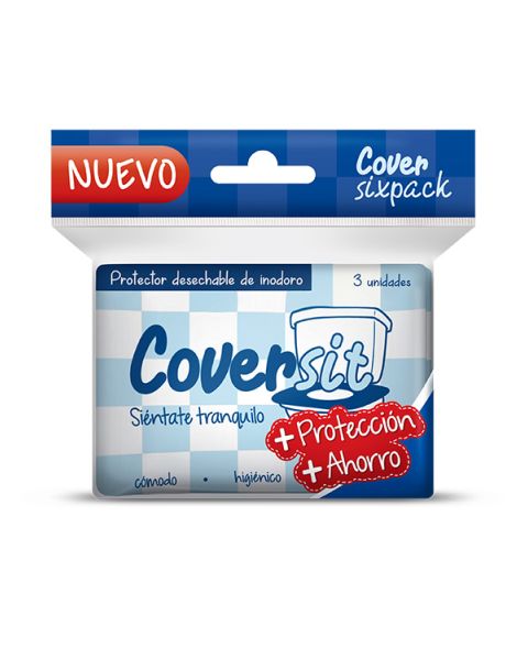 Coversit - Protector Impermeable y Desechable de Inodoro 3 Unidades